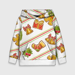 Толстовка-худи детская Рождественский дух, цвет: 3D-белый