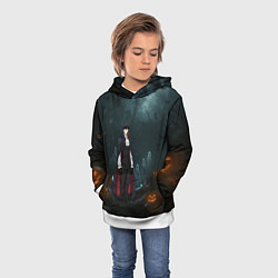 Толстовка-худи детская Вампир Сон Джин-Ву - Поднятие уровня в одиночку ан, цвет: 3D-белый — фото 2