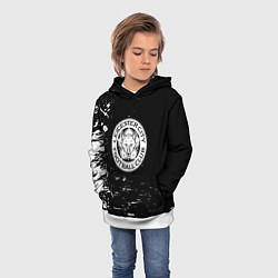 Толстовка-худи детская Лестер сити краски белые, цвет: 3D-белый — фото 2