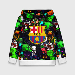 Детская толстовка Minecraft x barcelona fc
