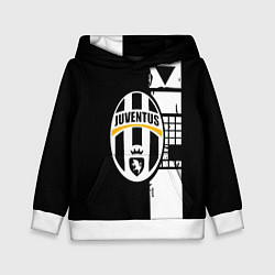 Толстовка-худи детская Ювентус геометрия белая, цвет: 3D-белый