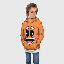 Толстовка-худи детская Веселый пряник, цвет: 3D-белый — фото 2