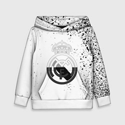 Детская толстовка Реал Мадрид черно белые краски