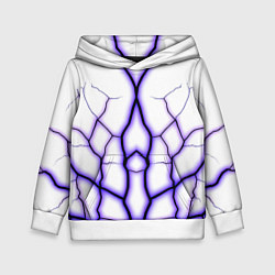 Толстовка-худи детская Color white purple, цвет: 3D-белый