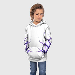 Толстовка-худи детская Color white purple, цвет: 3D-белый — фото 2