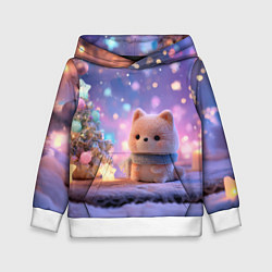 Детская толстовка Новогодний пушистый щенок