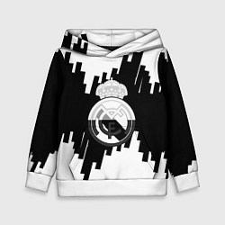 Детская толстовка Реал Мадрид белая геометрия