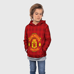 Толстовка-худи детская Manchester United, цвет: 3D-меланж — фото 2