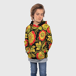 Толстовка-худи детская Хохлома, цвет: 3D-меланж — фото 2
