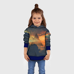 Толстовка-худи детская 30 seconds to mars, цвет: 3D-синий — фото 2