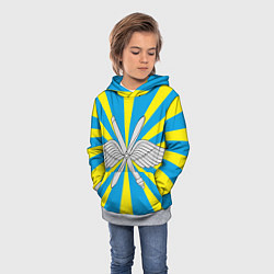 Толстовка-худи детская Флаг ВВС, цвет: 3D-меланж — фото 2