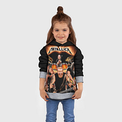 Толстовка-худи детская Metallica Band, цвет: 3D-меланж — фото 2