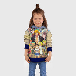 Толстовка-худи детская One Piece, цвет: 3D-синий — фото 2