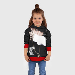 Толстовка-худи детская BTS: Hood by air, цвет: 3D-красный — фото 2
