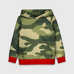 Толстовка-худи детская Хаки, цвет: 3D-красный