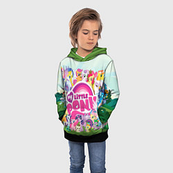 Толстовка-худи детская My Little Pony, цвет: 3D-черный — фото 2