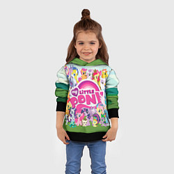 Толстовка-худи детская My Little Pony, цвет: 3D-черный — фото 2