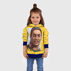 Толстовка-худи детская Ronaldinho Art, цвет: 3D-синий — фото 2
