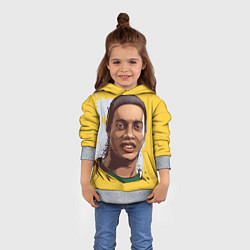 Толстовка-худи детская Ronaldinho Art, цвет: 3D-меланж — фото 2