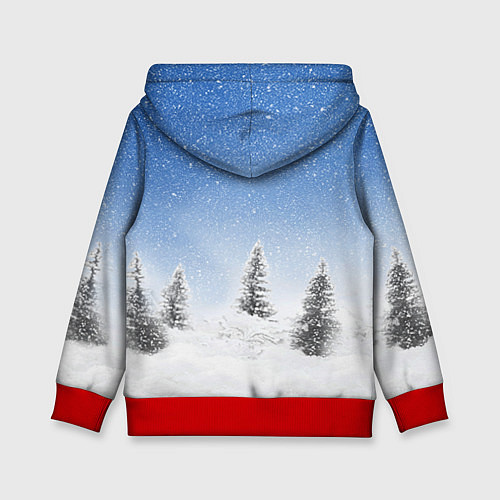 Детская толстовка Санта Гомер / 3D-Красный – фото 2