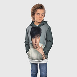 Толстовка-худи детская Lee Min Ho, цвет: 3D-белый — фото 2