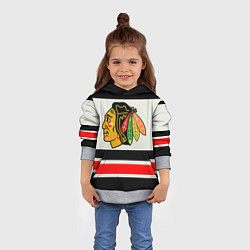 Толстовка-худи детская Chicago Blackhawks, цвет: 3D-меланж — фото 2