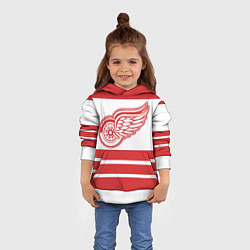 Толстовка-худи детская Detroit Red Wings, цвет: 3D-белый — фото 2