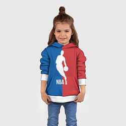 Толстовка-худи детская Эмблема NBA, цвет: 3D-белый — фото 2