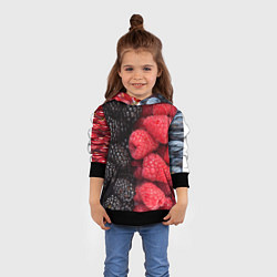 Толстовка-худи детская Ягодная, цвет: 3D-черный — фото 2