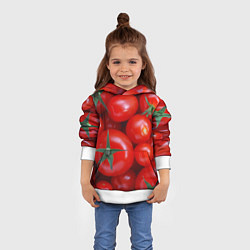 Толстовка-худи детская Томатная, цвет: 3D-белый — фото 2