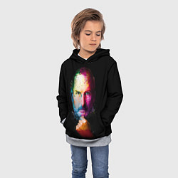 Толстовка-худи детская Стив Джобс, цвет: 3D-меланж — фото 2