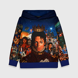 Толстовка-худи детская Michael Jackson: Pop King, цвет: 3D-синий