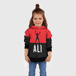 Толстовка-худи детская Ali Boxing, цвет: 3D-черный — фото 2
