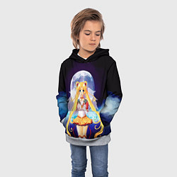 Толстовка-худи детская Сейлор Мун, цвет: 3D-меланж — фото 2
