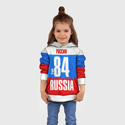 Толстовка-худи детская Russia: from 84, цвет: 3D-белый — фото 2