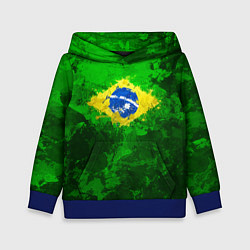 Толстовка-худи детская Бразилия, цвет: 3D-синий