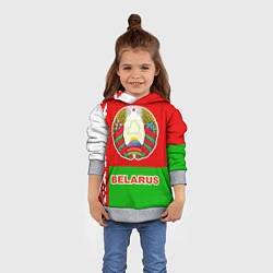 Толстовка-худи детская Belarus Patriot, цвет: 3D-меланж — фото 2