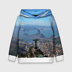 Толстовка-худи детская Рио-де-Жанейро, цвет: 3D-белый