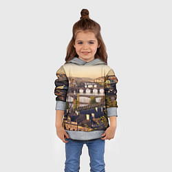 Толстовка-худи детская Чехия Прага, цвет: 3D-меланж — фото 2