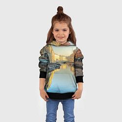 Толстовка-худи детская Питер, цвет: 3D-черный — фото 2