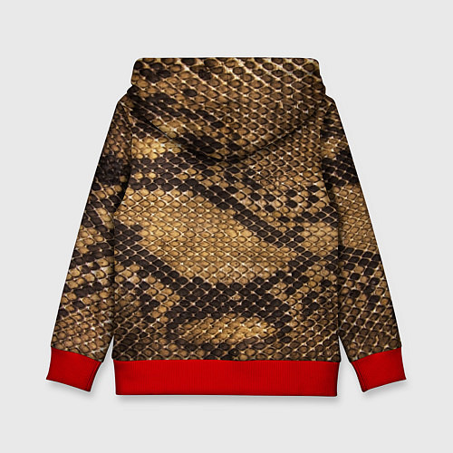 Детская толстовка Змеиная кожа / 3D-Красный – фото 2