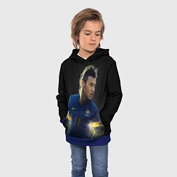 Толстовка-худи детская Neymar: Brasil Team, цвет: 3D-синий — фото 2