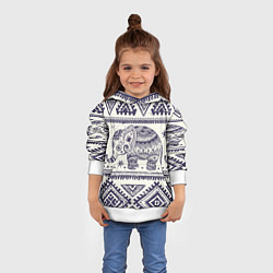 Толстовка-худи детская Африка, цвет: 3D-белый — фото 2
