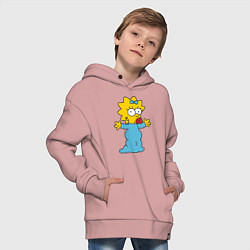 Толстовка оверсайз детская Maggie Simpson, цвет: пыльно-розовый — фото 2