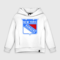 Толстовка оверсайз детская New York Rangers, цвет: белый