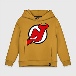 Толстовка оверсайз детская New Jersey Devils, цвет: горчичный