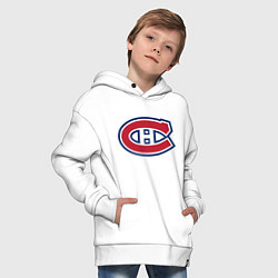 Толстовка оверсайз детская Montreal Canadiens, цвет: белый — фото 2