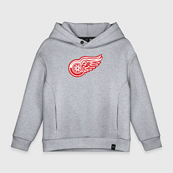 Толстовка оверсайз детская Detroit Red Wings, цвет: меланж