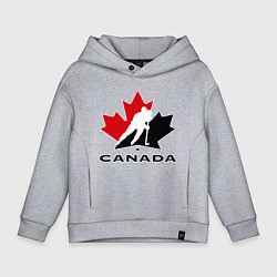 Толстовка оверсайз детская Canada, цвет: меланж