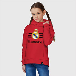 Толстовка оверсайз детская Real Madrid Lines, цвет: красный — фото 2
